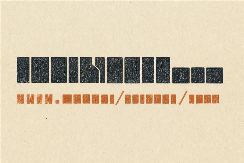 SEO slug in a search result row, ink on cream paper